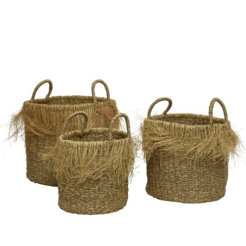 SET 3 CESTI JUTA BEIGE H33 D33